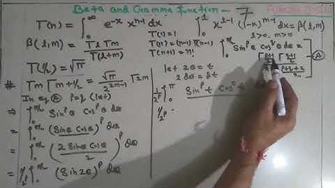 Beta and Gamma Function 7 | Advance Engineering Mathematics | Integral Calculus | NPTEL l Maths