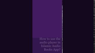 How to use the audio player in Islamic Audio Books screenshot 1