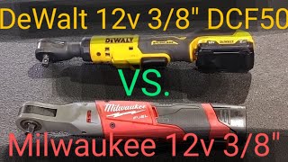 Milwaukee M12 3/8' ratchet VS. DeWalt 12v 3/8' ratchet. Honest review.