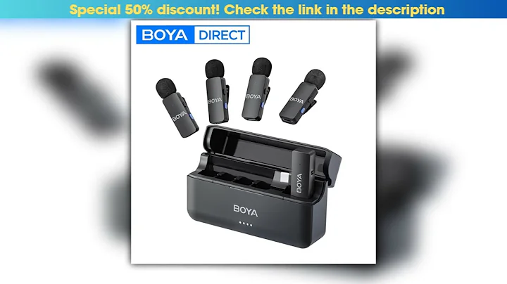 BOYA BYV4 Wireless Lavalier Microphone for iPhone 1516 Series Type C Smartphone 4Channel Lapel Mic
