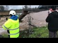 Cae parte de puente ferroviario en río Lircay por socavón tras las intensas lluvias