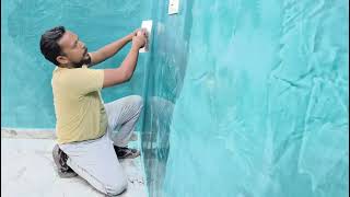 Stucco marble Finish design stucco paints this is Hard work