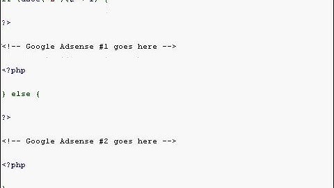 Split Test Adsense With PHP