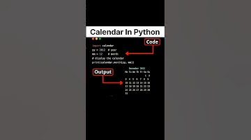Calendar In Python #youtubeshorts #shortvideo #youtubevideos #youtuber #ytshorts #youtube #shorts