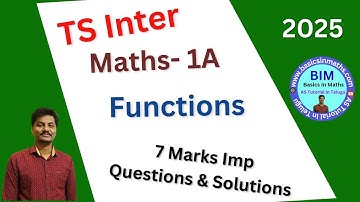 TS Inter Maths 1A: Functions - 7 Marks Important Questions & Solutions | Exam Preparation Guide