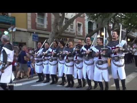 Desfile de gala Moros y Cristianos Dénia 2016: Filà Templaris