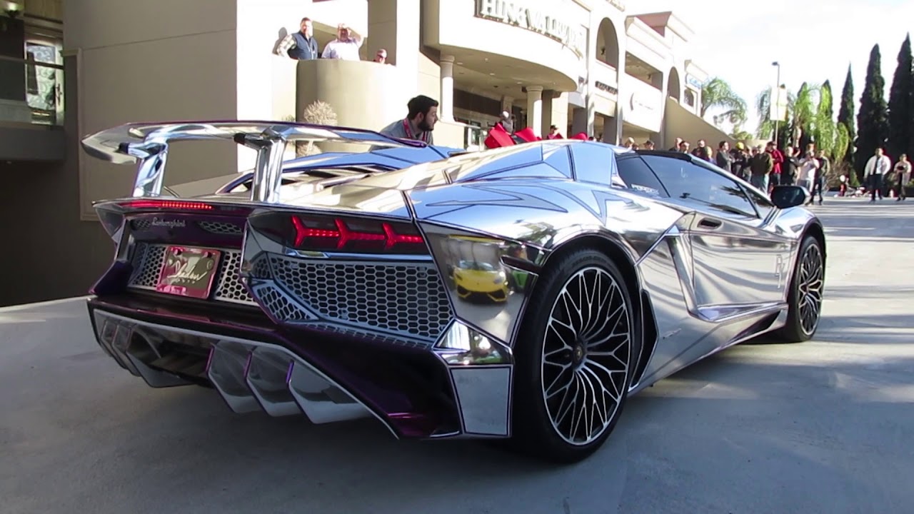 Chrome Lamborghini Aventador Sv Roadster Youtube
