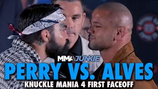 Mike Perry Mean Mugs Thiago Alves in First Faceoff for BKFC: KnuckleMania 4 Main Event