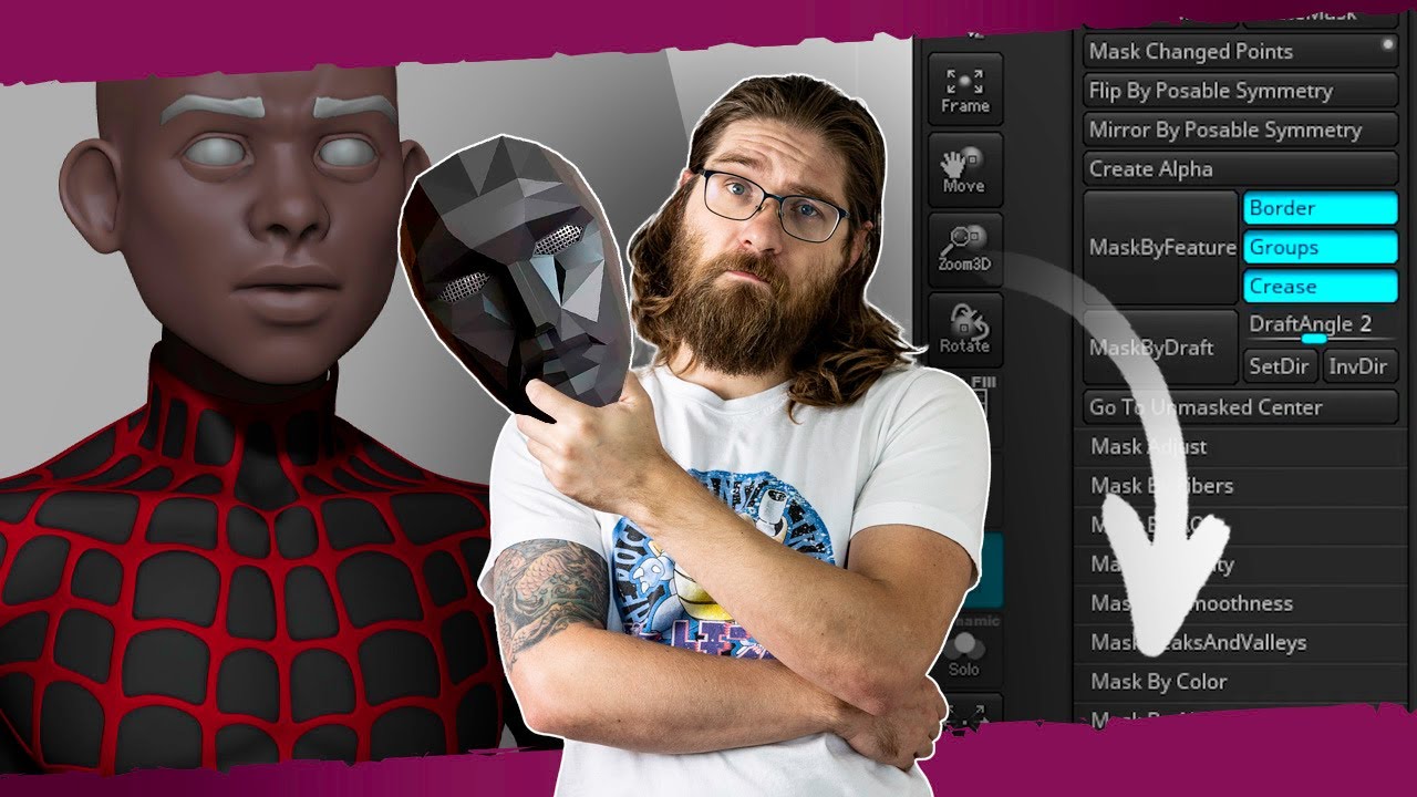how to subdivide a mask in zbrush