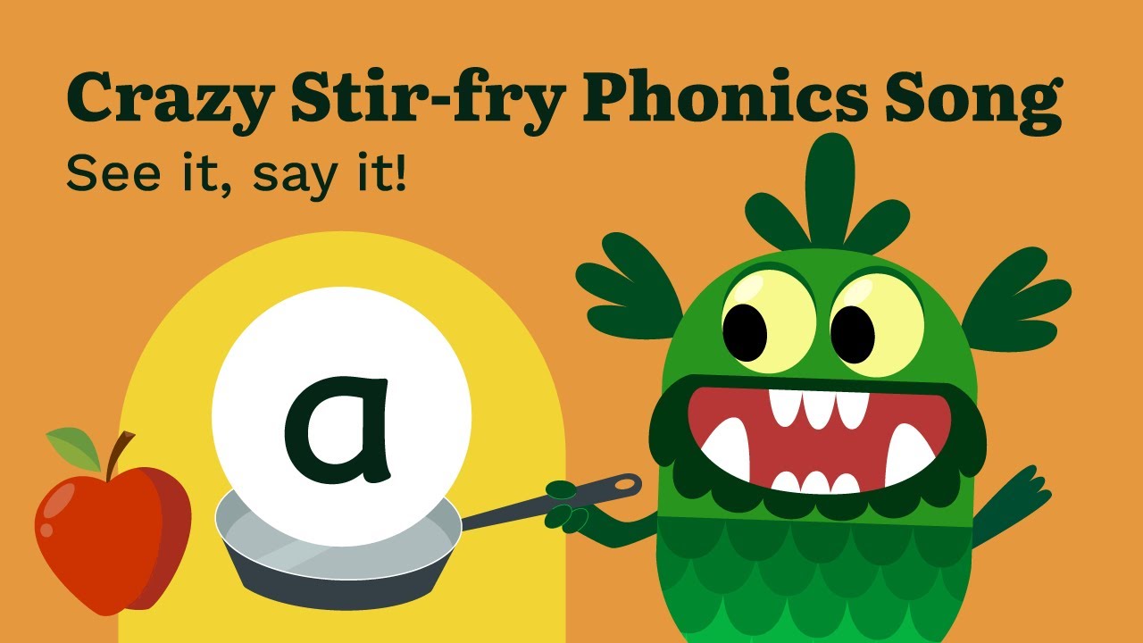 Crazy Stir-Fry 'a' phonics song: see it and say it games people play