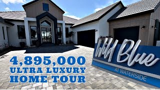 4,895,000 STUNNING ULTRA LUXURY HOUSE TOUR AT WILD BLUE WATERSIDE IN LAKEWOOD RANCH, FLORIDA 4/4/4