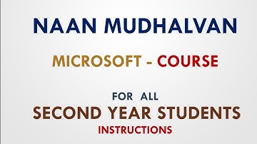 || Naan Mudhalvan || Microsoft Course|| Arts & Science|| All UG Second Year Students ||