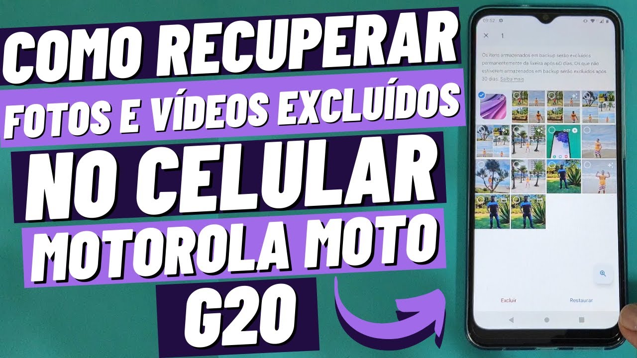 COMO RECUPERAR FOTOS E VÍDEOS EXCLUÍDOS DO CELULAR MOTOROLA MOTO G20 -  YouTube