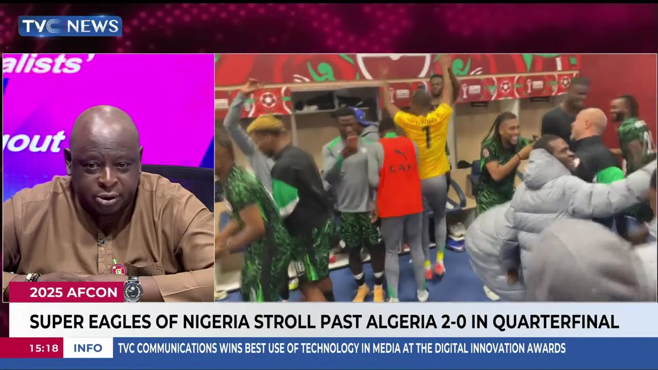 Super Eagles Of Nigeria Stroll Past Algeria 2-0 In Quarter Final
