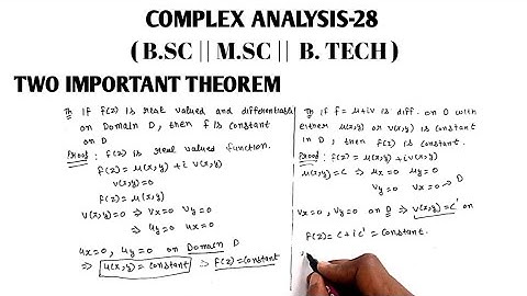 two important theorem in complex analysis | complex analysis |