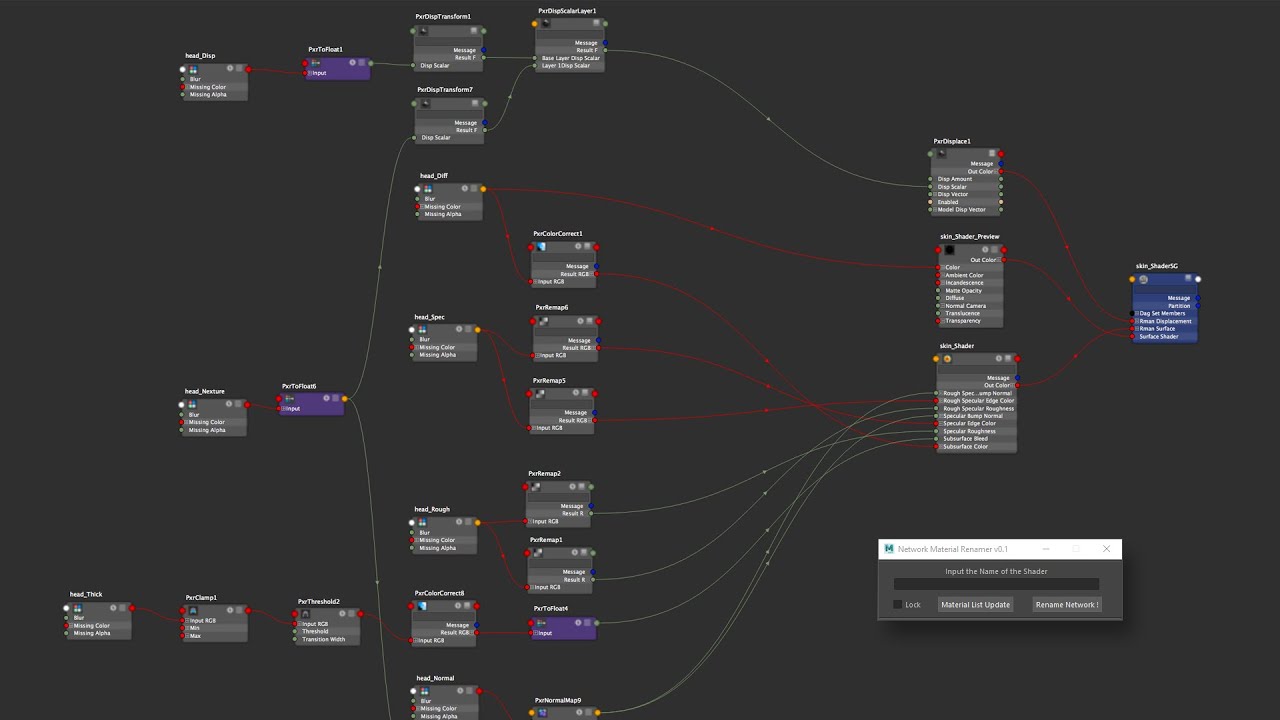 Network Material Renamer v0.1 Maya 2018 & Above - YouTube