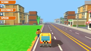 Pixel Road Taxi Depot Basic Game Play Resimi