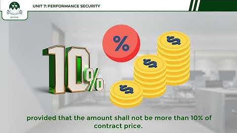 UNIT 7 RULE 78 Performance Security