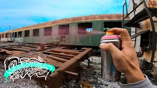 RESAKS - 🚂 Painting Abandoned Train in Greece 🚂 [ Graffiti Letters ]
