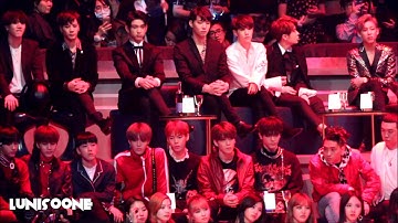 [HD] 161202 GOT7 & NCT Reaction to EXO Monster Stage in MAMA HK