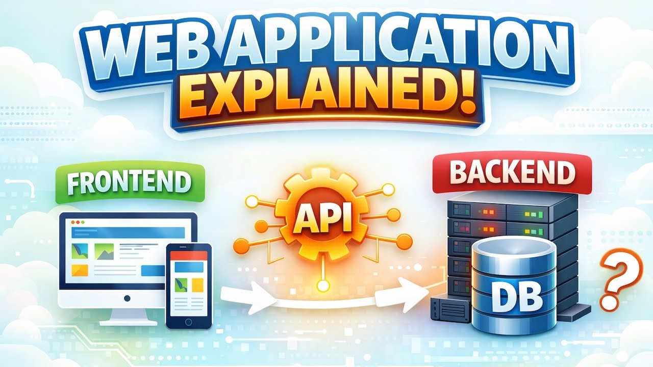 Web Application Architecture Explained | Frontend | Backend | Server | Database | REST API