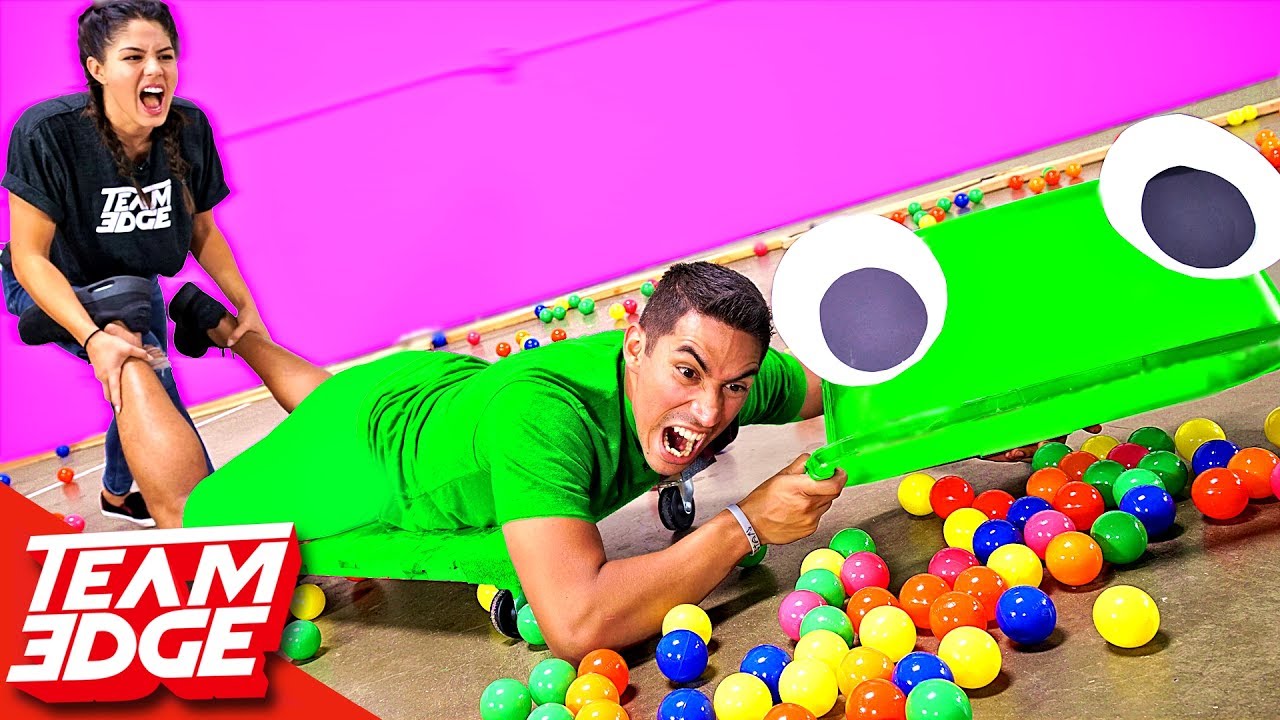 GIANT Hungry Hungry Hippos Challenge!! YouTube