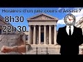 Quelles horaires lorsqu&#39;on est juré de cours d&#39;assise tiré au sort (heures de sortie du tribunal)