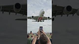 Emirates Airlines A380 landing Dubai to Hong Kong international airport #a380 #hongkong