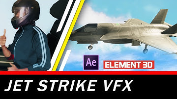 FIGHTER JET STRIKE VFX using AFTER EFFECT & ELEMENT 3D || AIR CRAFT || BISWA GRAPHICS & VFX