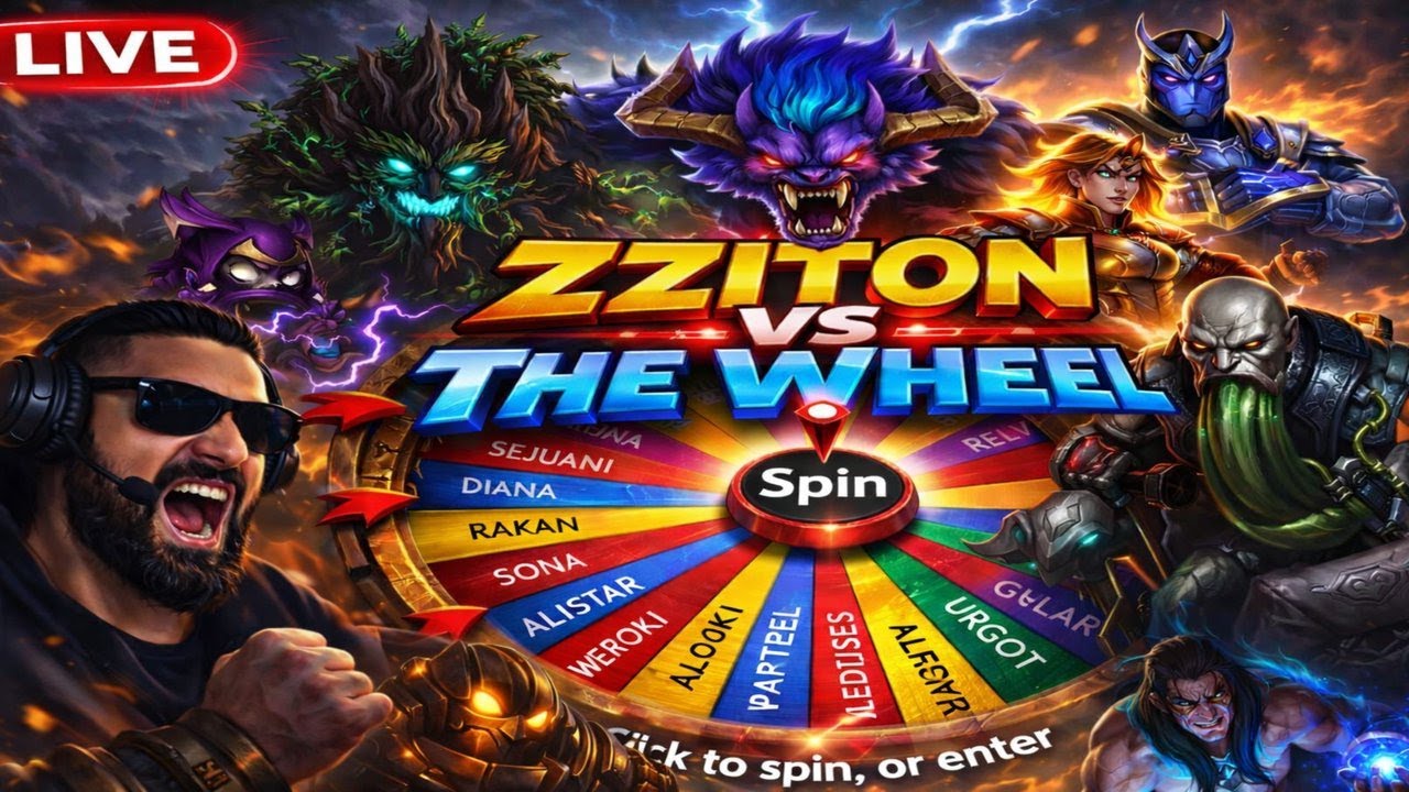 🔴| ZZITON vs THE WHEEL 🎡 | The Wheel Chooses My Champion Every Game… 😭 |🔴