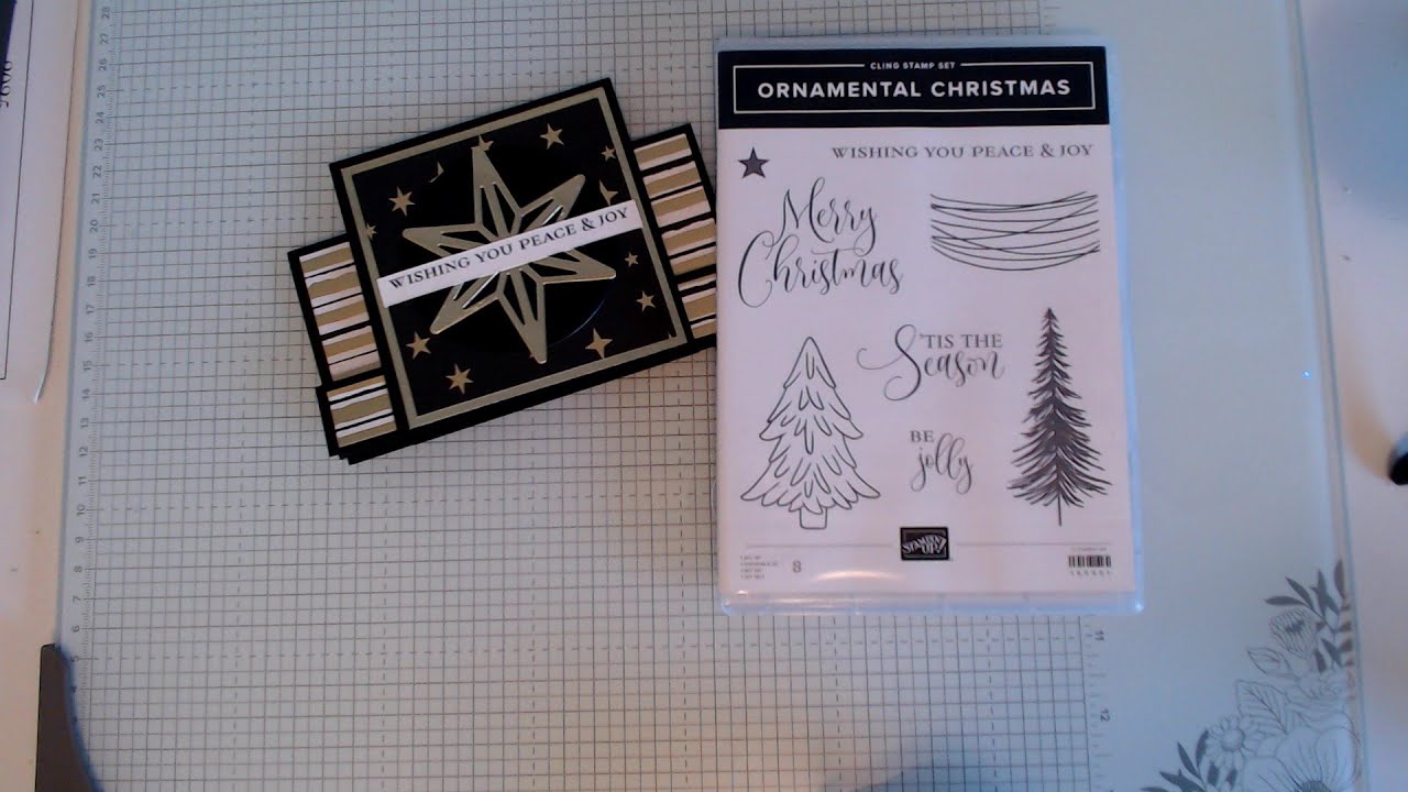 Fun Fold card using Ornamental Christmas - YouTube