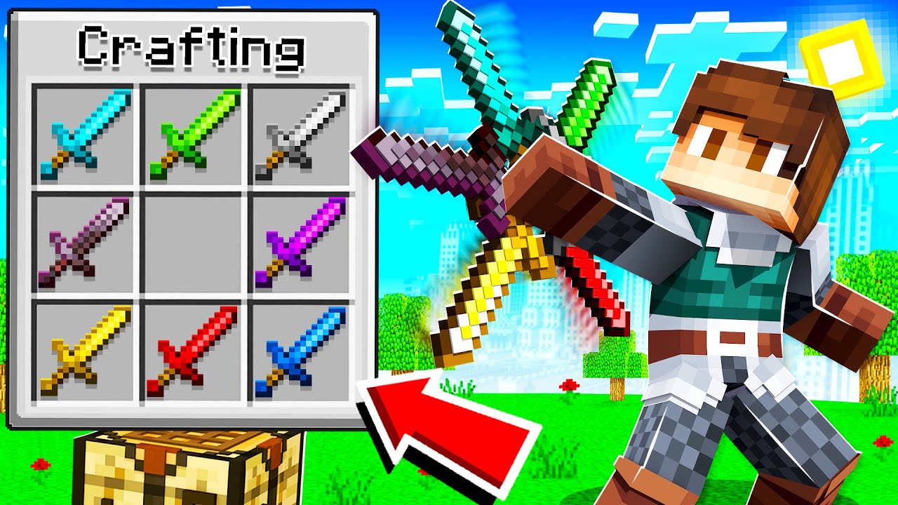 Minecraft, but you can COMBINE EVERY SWORD!