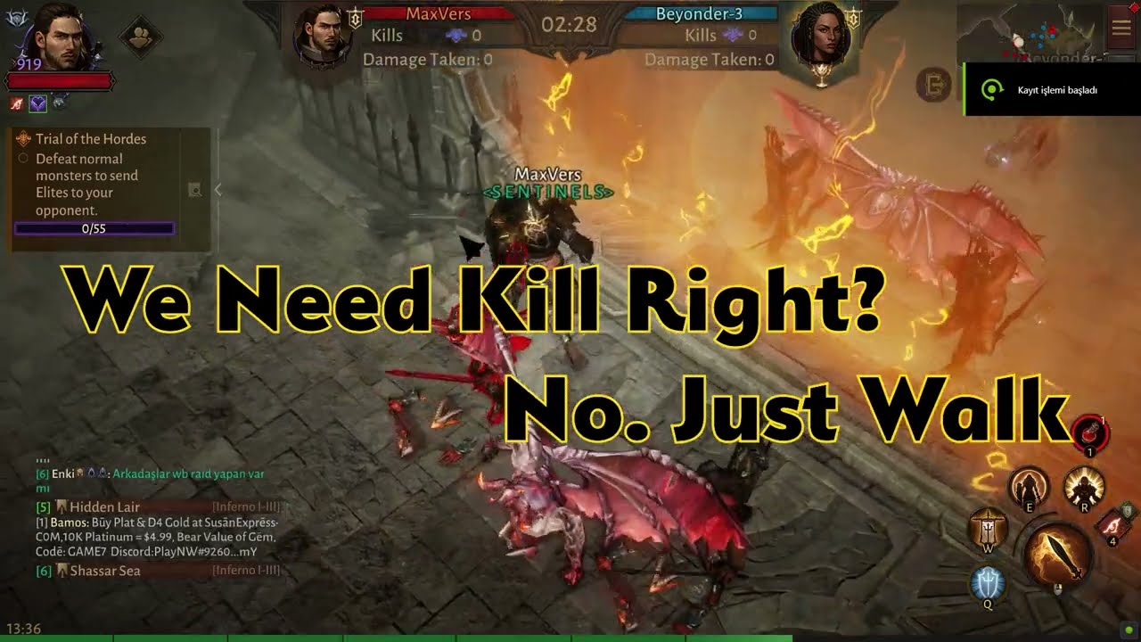 Diablo Immortal - Trial of the Hordes - 0 Kill Win 😂 