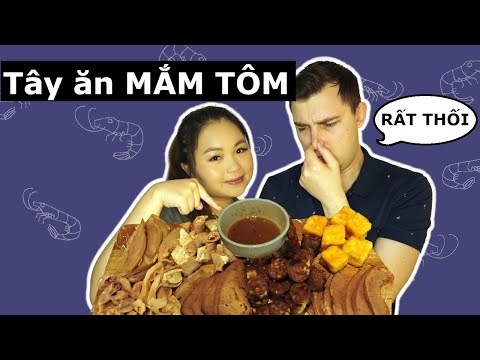 Video Phản ứng chồng Tây khi ăn BÚN ĐẬU MẮM TÔM - youtube