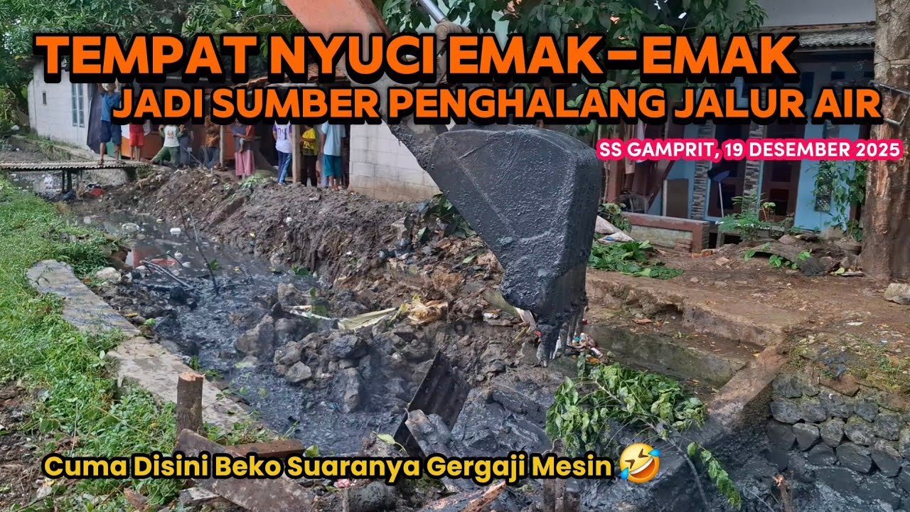 GEMPUR BATU TEMPAT NYUCI EMAK-EMAK PENGHALANG JALUR AIR ‼️