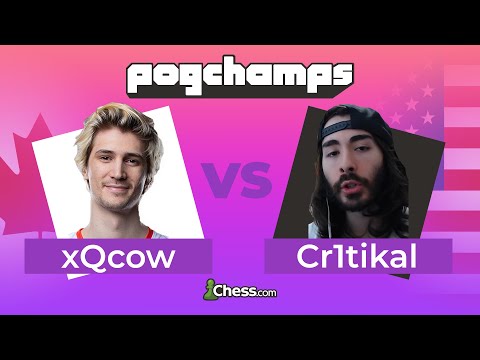 xQc Gets Checkmated by MoistCr1tikal in 6 Moves! | Chess.com PogChamps