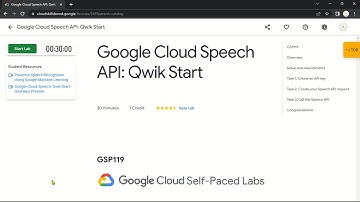 Google Cloud Speech API: Qwik Start | GSP119 | Solution