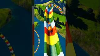 You Are Free To Scream When You Ride This Water Slide Coaster #shortsfeed #survival