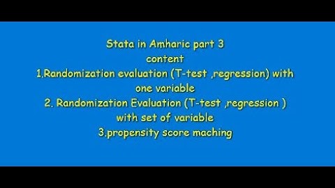 Stata in Amharic Interpretation part three