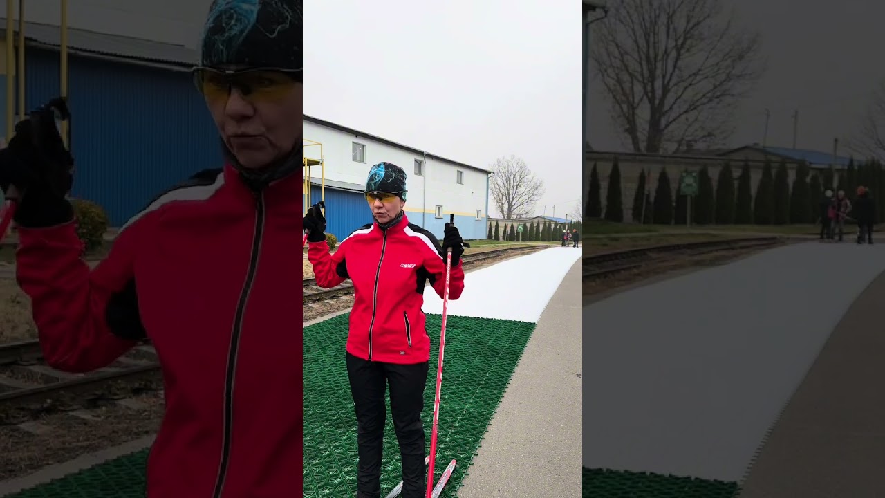 Тестируем покрытие для лыж г. Бобруйск - Ecoteck Snow SKI.