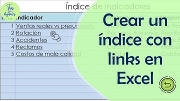Crear un índice con links en Excel
