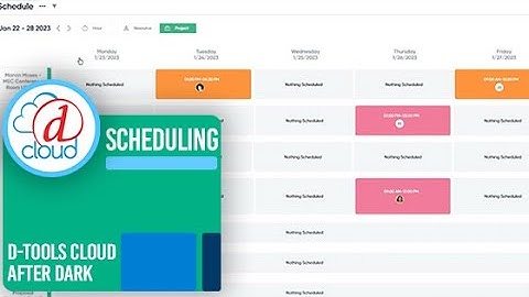 D-Tools Cloud Scheduling
