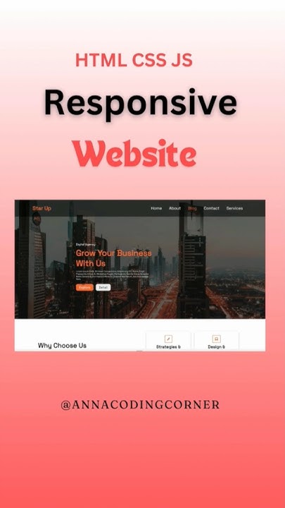 Responsive Website HTML CSS JavaScript - YouTube