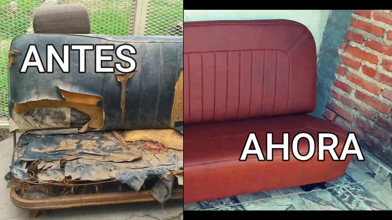 COMO RESTAURAMOS Y TAPIZAMOS ESTA BUTACA DOBLE - RENOVACION