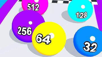 Crazy Ball Run 2048 -  Ball Merge ! All Levels Gameplay (436-442) android, ios