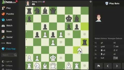 Playing Against Jimmy! Chess com game