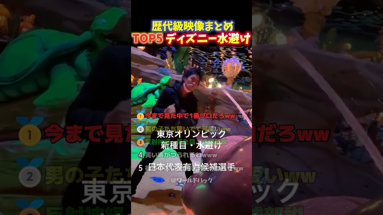 【神回】ディズニー水避けで起きた爆笑ハプニングTOP5 Disney