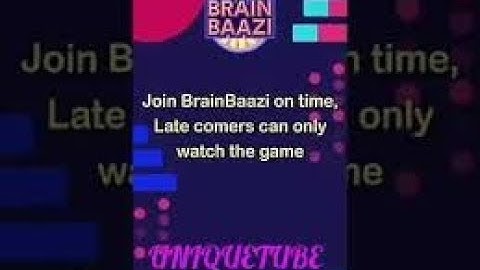 Brain Baazi cheat code for 11 july 2018 at 9 pm