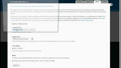 Tárhely.Eu - Drupal magyarítása