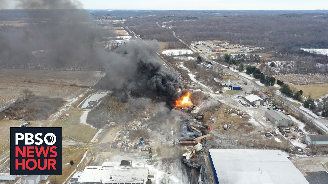 A year after toxic train derailment, Biden visits East Palestine to mixed reception